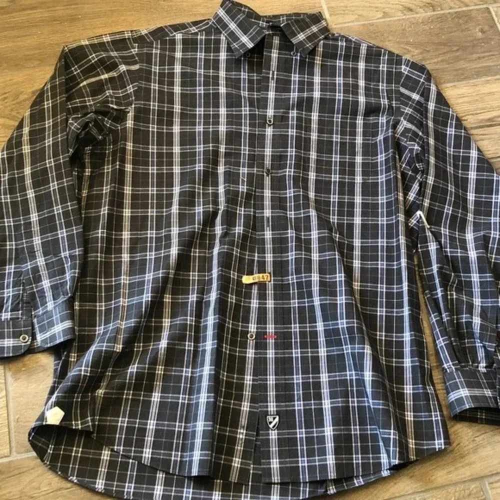Daniel Cremieux collection long sleeve button front Shirt men's large